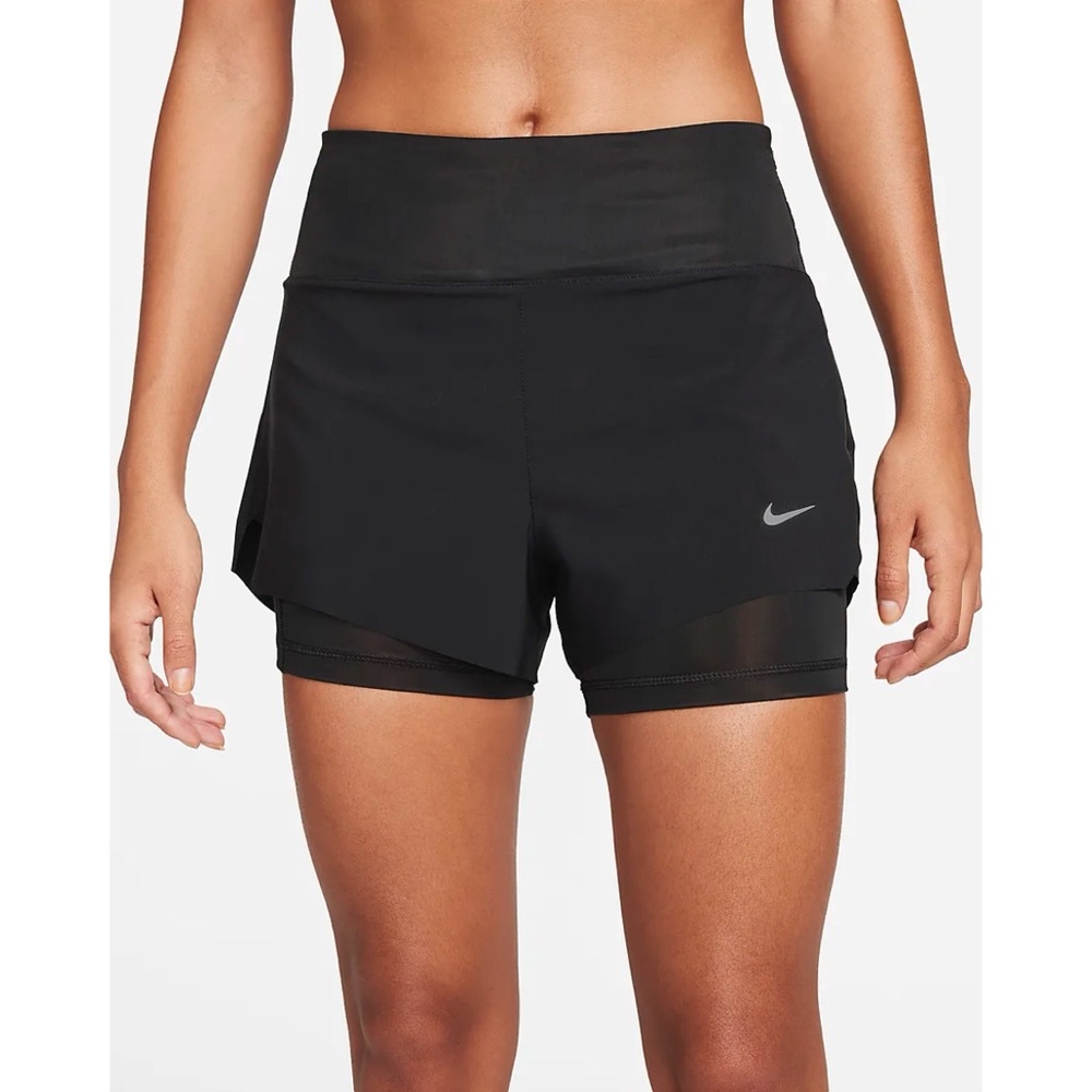 Nike Dri-FIT Women's Mid-Rise 3" 2-in-1 Running Shorts with Pockets - Size XL